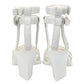 Original Alexander Wang White Lizard Embossed Leather Ankle Strap Sandals Size 36.5 (Never Used)