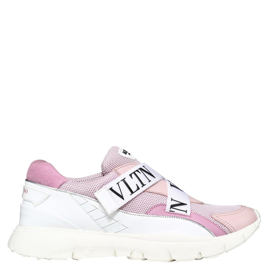 Original Valentino Water Rose Stretch Knit and Leather VLTN Heroes Her Low-Top Sneakers Size 40 (Never Used)