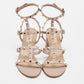 Original Valentino Old Rose Leather Rockstud Ankle Strap Sandals Size 38 (Never Used)