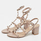 Original Valentino Old Rose Leather Rockstud Ankle Strap Sandals Size 38 (Never Used)