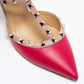 Original Valentino Two-Tone Leather Rockstud Ankle-Strap Pumps Size 39