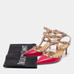 Original Valentino Two-Tone Leather Rockstud Ankle-Strap Pumps Size 39