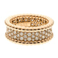 Original Van Cleef & Arpels Perlee Diamond & 18k Rose Gold Eternity Band Ring Size 51