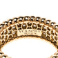 Original Van Cleef & Arpels Perlee Diamond & 18k Rose Gold Eternity Band Ring Size 51