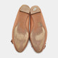 Original Yves Saint Laurent Brown Leather Rose Applique Ballet Flats Size 38.5