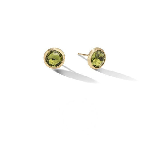 Original Marco Bicego Jaipur Yellow Gold Peridot Stud Earrings - Ob957 Pr01 Y