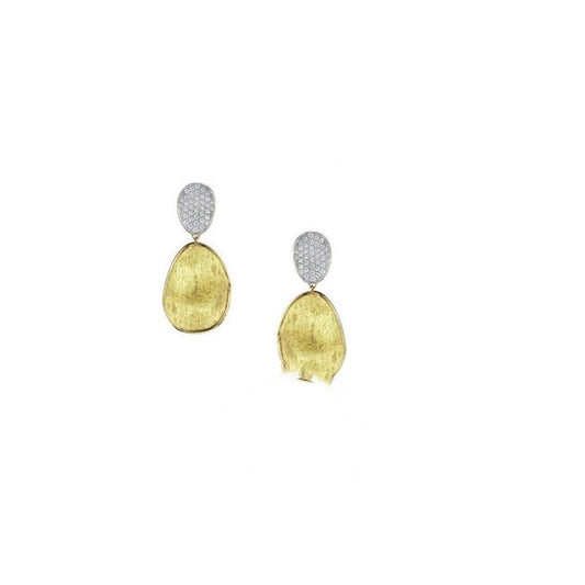 Original Marco Bicego Lunaria Diamond Pave Small Double Drop Earrings 1 / 2Ctw - Ob1432 B Yw Q6