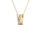 Original Maulijewels 0.10 Carat Natural Diamond Initial " V " Pendant Necklace In 14K Yellow Gold With 18" Cable Chain