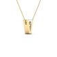 Original Maulijewels 0.10 Carat Natural Diamond Initial " V " Pendant Necklace In 14K Yellow Gold With 18" Cable Chain