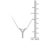 Original Maulijewels 0.10 Carat Natural Diamond Initial " Y " Pendant Necklace In 14K White Gold With 18" Cable Chain