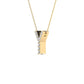 Original Maulijewels 0.10 Carat Natural Diamond Initial " Y " Pendant Necklace In 14K Yellow Gold With 18" Cable Chain