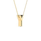 Original Maulijewels 0.10 Carat Natural Diamond Initial " Y " Pendant Necklace In 14K Yellow Gold With 18" Cable Chain