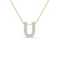 Original Maulijewels 0.11 Carat Natural Diamond Initial " U " Necklace Pendant In 14K Yellow Gold With 18" Cable Chain