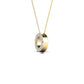 Original Maulijewels 0.12 Carat Natural Diamond Initial " O " Pendant Necklace In 14K Yellow Gold With 18" Gold Cable Chain