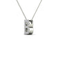 Original Maulijewels 0.13 Carat Natural White Diamond Initital " B " Pendant Necklace In 14K Solid White Gold With 18" Cable Chain