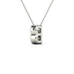 Original Maulijewels 0.13 Carat Natural White Diamond Initital " B " Pendant Necklace In 14K Solid White Gold With 18" Cable Chain