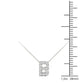 Original Maulijewels 0.13 Carat Natural White Diamond Initital " B " Pendant Necklace In 14K Solid White Gold With 18" Cable Chain