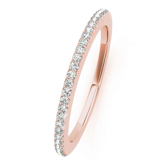 Original Maulijewels 0.14 Carat Diamond Wedding Band in 14K Rose Gold