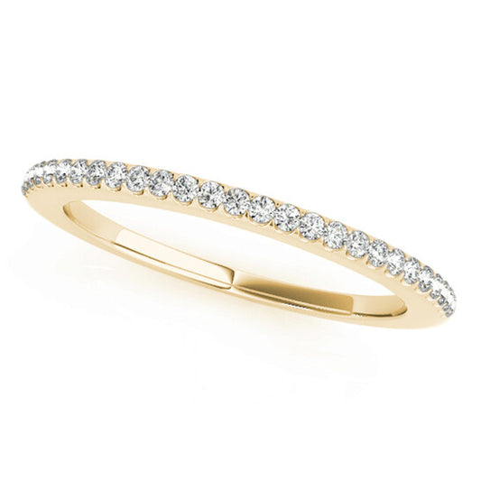 Original Maulijewels 0.14 Carat Diamond Wedding Band in 14K Yellow Gold