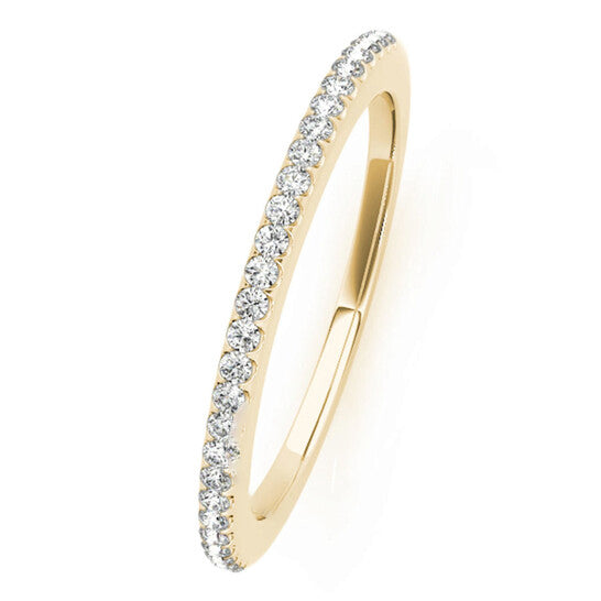 Original Maulijewels 0.14 Carat Diamond Wedding Band in 14K Yellow Gold