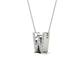 Original Maulijewels 0.15 Carat Natural Diamond Initial " W " Pendant Necklace In 14K White Gold With 18" Cable Chain