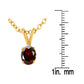 Original Maulijewels 0.20 Carat Red Round Natural Diamond Solitaire Pendant Necklace In 14K Solid Yellow Gold With 18" 14k Yellow Gold Plated Sterling Silver B