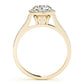 Original Maulijewels 0.50 Carat Halo Diamond Engagement Ring 14k Yellow Gold