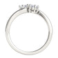 Original Maulijewels 0.50 cttw Round Natural White Diamond ( I-J/ I2-I3 ) Two Stone Engagement Ring 14K White Gold