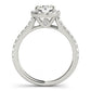 Original Maulijewels 0.75 Carat White Gold 14K Bridal Set Halo Diamond Engagement Ring