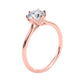 Original Maulijewels 1.00 Carat Diamond ( G-H/ VS1 ) Moissanite Solitaire Engagement Rings In 14K Solid Rose Gold