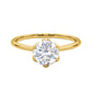 Original Maulijewels 1.00 Carat Diamond ( G-H/ VS1 ) Moissanite Solitaire Engagement Rings In 14K Solid Yellow Gold