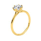 Original Maulijewels 1.00 Carat Diamond ( G-H/ VS1 ) Moissanite Solitaire Engagement Rings In 14K Solid Yellow Gold