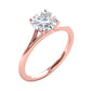 Original Maulijewels 1.00 Carat Moissanite White Diamond ( G-H/ VS1 ) Engagement Wedding Rings in 14K Rose Gold