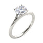 Original Maulijewels 1.00 Carat Moissanite White Diamond ( G-H/ VS1 ) Engagement Wedding Rings in 14K White Gold