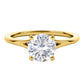 Original Maulijewels 1.00 Carat Moissanite White Diamond ( G-H/ VS1 ) Engagement Wedding Rings in 14K Yellow Gold