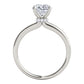 Original Maulijewels 1.05 Carat Round White Diamond Solitaire Style Engagement Ring In 14K White Gold