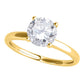 Original Maulijewels 1.05 Carat Round White Diamond Solitaire Style Engagement Ring In 14K Yellow Gold