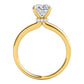 Original Maulijewels 1.05 Carat Round White Diamond Solitaire Style Engagement Ring In 14K Yellow Gold