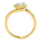 Original Maulijewels 10K Yellow Gold 1.65 Carat Oval Moissanite ( G-H/ VS1 ) Natural Diamond Halo Engagement Rings