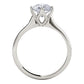 Original Maulijewels 1.15 Carat Natural Round White Diamond ( H-I/ I1-I2 ) Solitaire Engagement Ring In 14K Solid White Gold