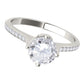 Original Maulijewels 1.15 Carat Natural Round White Diamond ( H-I/ I1-I2 ) Solitaire Engagement Ring In 14K Solid White Gold