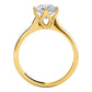 Original Maulijewels 1.15 Carat Natural Round White Diamond ( H-I/ I1-I2 ) Solitaire Engagement Ring In 14K Solid Yellow Gold