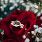 Original Maulijewels 1.25 Carat Black Two Stone & White Diamond Engagement Rings In 14K Solid Rose Gold