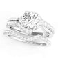 Original Maulijewels 1.25 Carat Halo Diamond Engagement Ring 14K White Gold Bridal Set