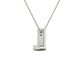 Original Maulijewels 14K White Gold 0.07 Ct Natural Prong Set Diamond Initial " L " Necklace Pendant With 18" Gold Cable Chain