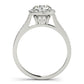 Original Maulijewels 14k White Gold 0.50 Carat Halo Diamond Engagement Ring