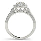 Original Maulijewels 14K White Gold 1 Carat Halo Diamond Engagement Ring