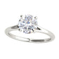 Original Maulijewels 14K White Gold 1.50 Carat White Moissanite Diamond Engagement Wedding Ring