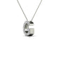 Original Maulijewels 14K White Gold Initial " G " Set With 0.13 Carat Natural Round White Diamond Comes With 18" Gold Cable Chain