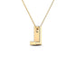 Original Maulijewels 14K Yellow Gold 0.07 Ct Natural Prong Set Diamond Initial " L " Necklace Pendant With 18" Gold Cable Chain